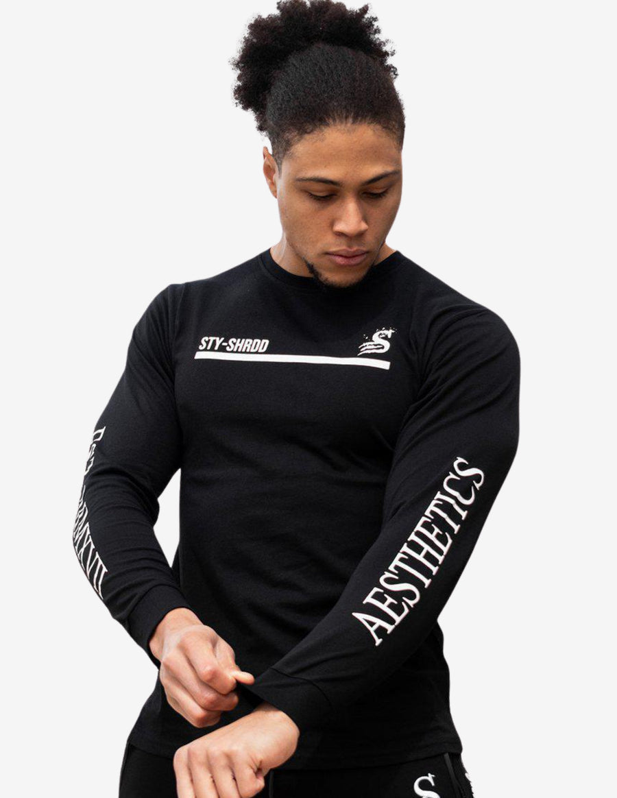 Guru Muscle Longsleeve hoodie - BLACK