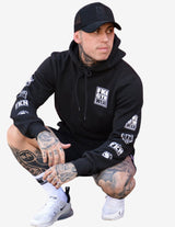Guru Muscle MEN'S GYM HOODIE | HEIST | BLACK, view 3