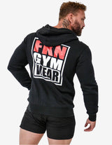 Guru Muscle MEN'S GYM HOODIE | ZIP-UP | BLACK, view 2