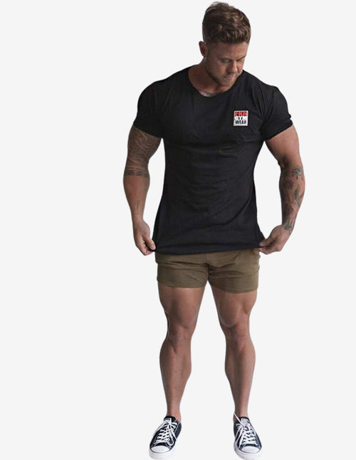 Guru Muscle MEN'S GYM T-SHIRT | CLASSIC | BLACK