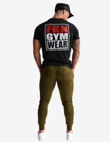 Guru Muscle MEN'S GYM T-SHIRT | CLASSIC | BLACK, view 2