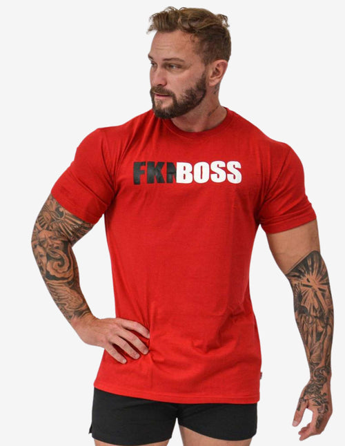 Guru Muscle MEN'S GYM T-SHIRT | FKNBOSS | RED