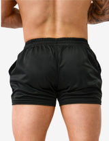 Guru Muscle Men's Gym Shorts |  Relentless Black, view 2