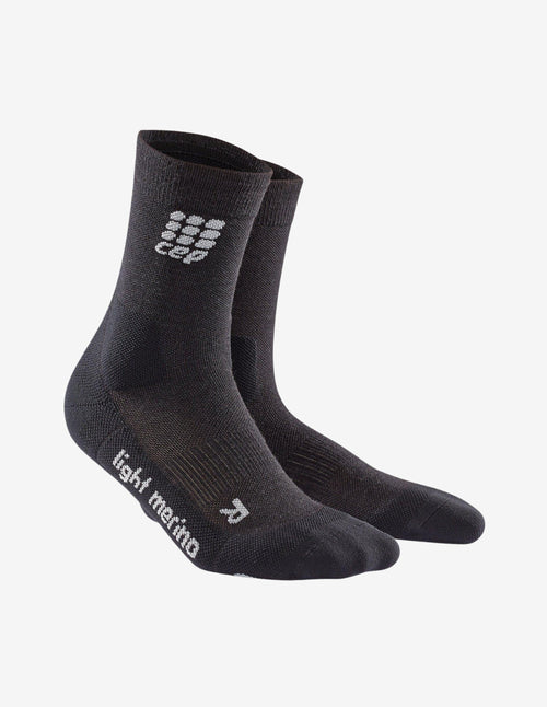 Guru Muscle CEP Outdoor Light Merino Mid-Cut Socks Lava Stone