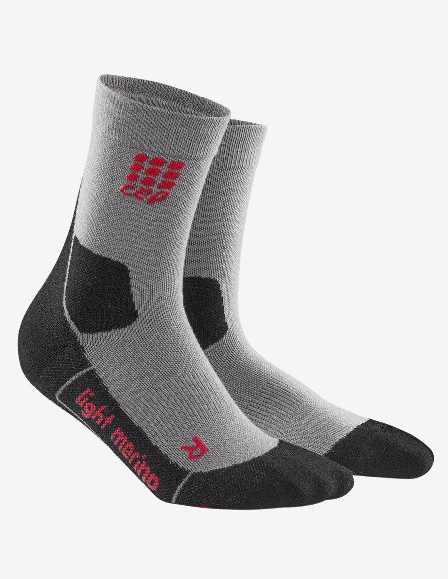 Guru Muscle CEP Outdoor Light Merino Mid-Cut Socks Volcanic Dust