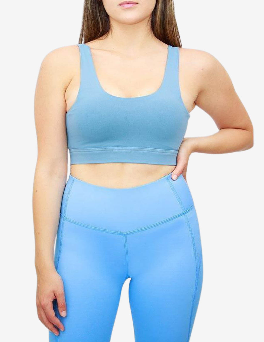 Guru Muscle Mesh Training Sports Bra - Sky Blue