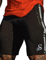 Guru Muscle MIDCUT SHORTS - BLACK/WHITE, view 2