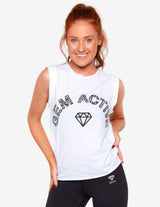 Guru Muscle Muscle Tank Top (White), view 2