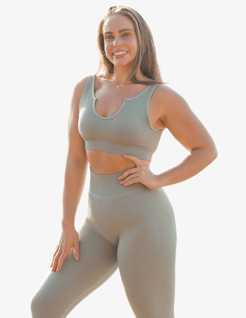 Guru Muscle Ocean Ribbed Seamless U Bra