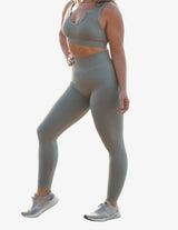 Guru Muscle Ocean Ribbed Seamless Leggings, view 2