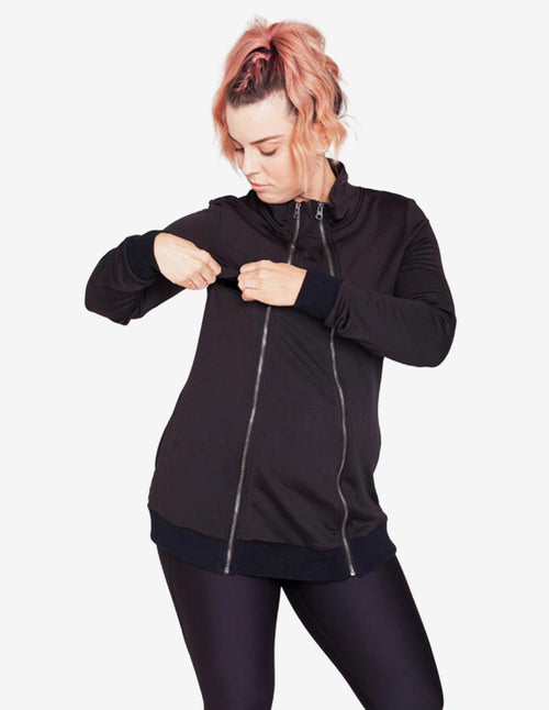 Guru Muscle Black Convertible Pregnancy & Breastfeeding Jacket