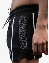 Guru Muscle Quads Lifting Gym Shorts - Black / White, view 2