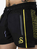 Guru Muscle Quads Surge Lifting Shorts - Black / Yellow, view 2