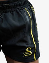 Guru Muscle Quads Surge Lifting Shorts - Black / Yellow, view 5