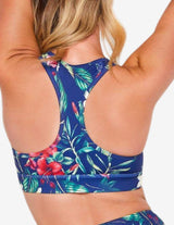Guru Muscle Racer Back Crop Top (Floral), view 4