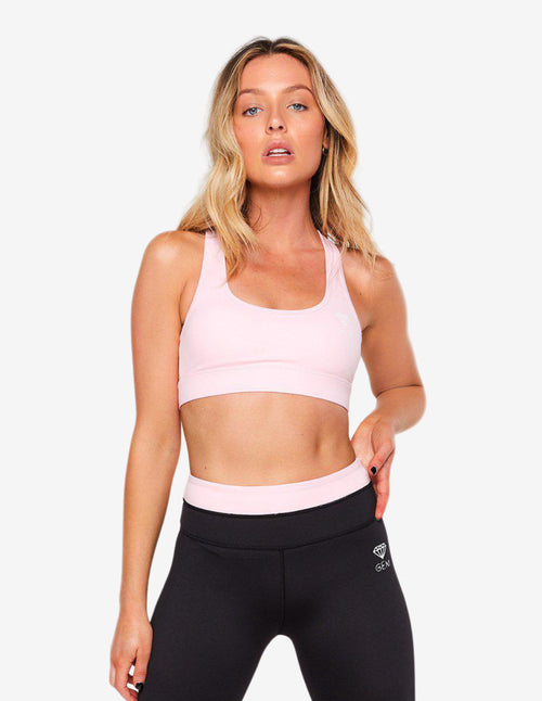 Guru Muscle Racer Back Crop Top (Pink)