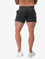 Guru Muscle Relentless | Men's Gym Shorts | Charcoal, view 2