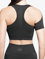 Guru Muscle Rhea Seamless Bra – Black & Dark Grey, view 2