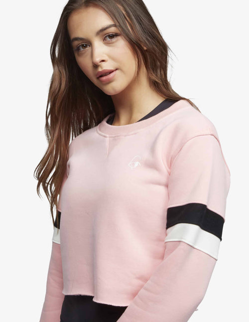 Guru Muscle Roll With It Cropped Crew - Pink
