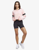 Guru Muscle Roll With It Cropped Crew - Pink, view 3
