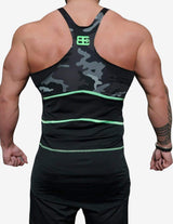 Guru Muscle RYU Performance Stringer – Black & ACID GREEN, view 2