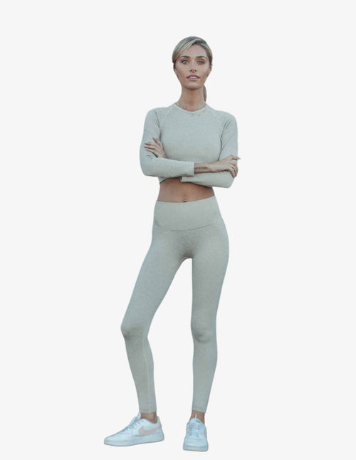 Guru Muscle Sand Seamless Leggings Grey