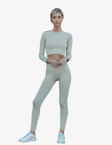 Guru Muscle Sand Seamless Leggings Grey, view 3