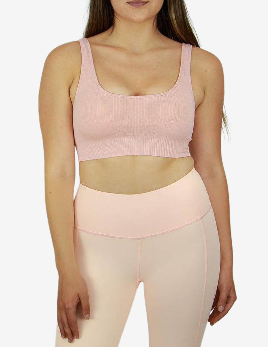 Guru Muscle Seam Energy Sports Bra - Papaya