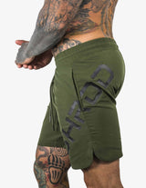 Guru Muscle SHRDD Impact - Midcut shorts - Khaki Green, view 2