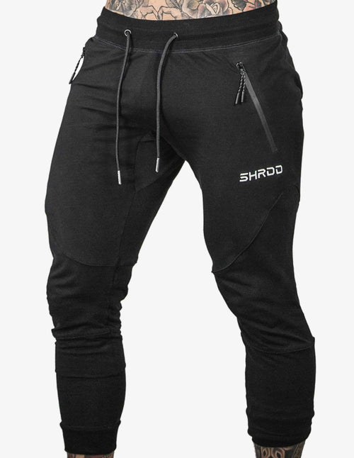 Guru Muscle SHRDD Tapered joggers -Black/White