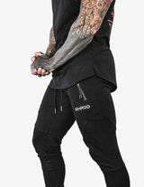 Guru Muscle SHRDD Tapered joggers -Black/White, view 2