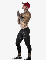 Guru Muscle SHRDD Tapered joggers -Black/White, view 3