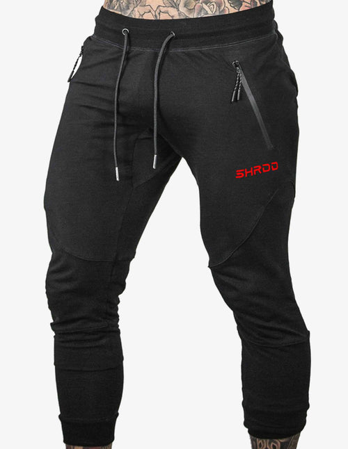 Guru Muscle SHRDD Tapered joggers -Black/Red