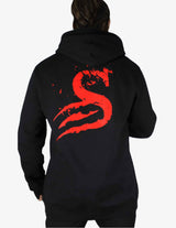 Guru Muscle Shredded Hoodie - Black / Red, view 2