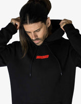 Guru Muscle Shredded Hoodie - Black / Red, view 3