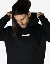 Guru Muscle Shredded Hoodie - Black / White, view 3