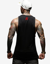 Guru Muscle SHREDDED HYBRID TANK Black / Red, view 2