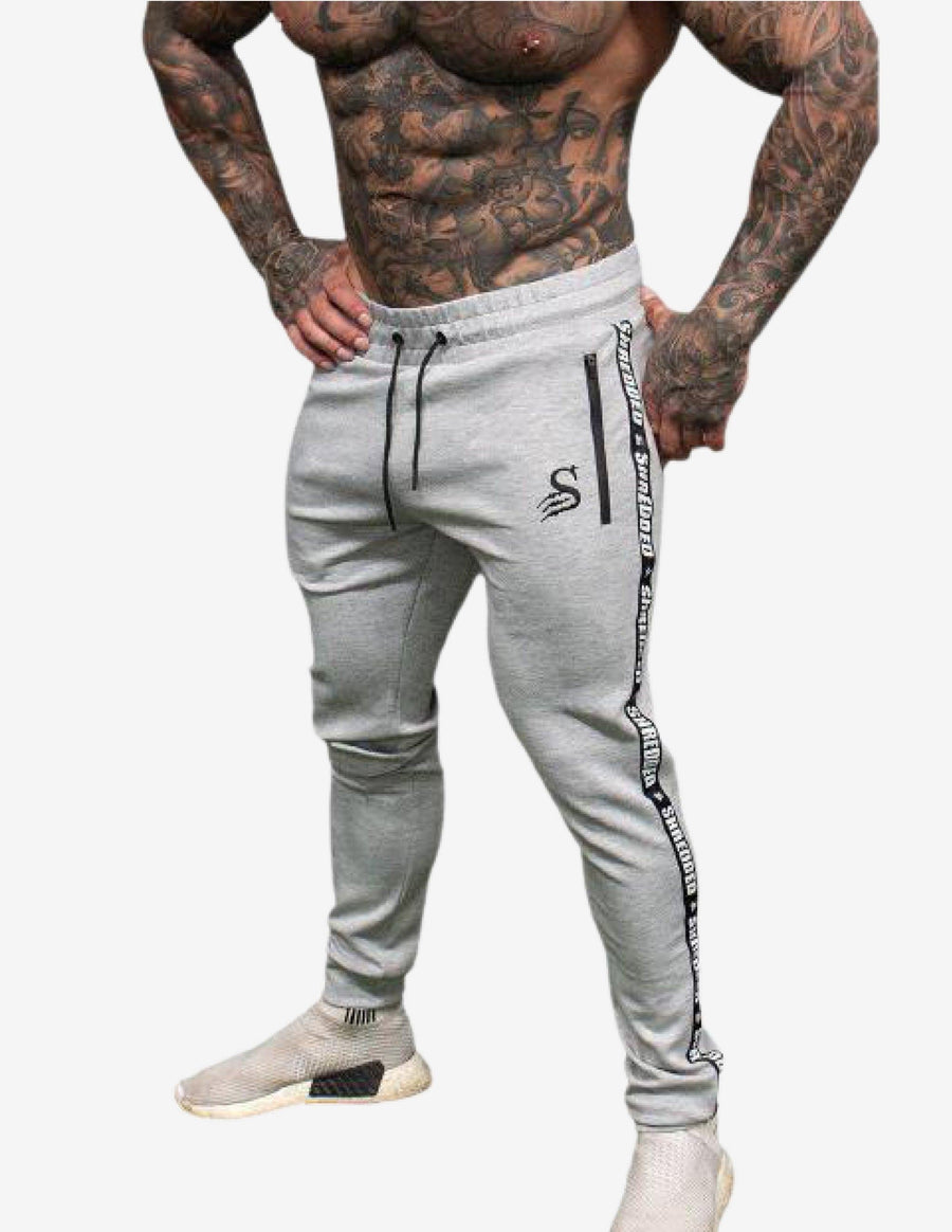 Guru Muscle Shredded Joggers - Unisex - Grey
