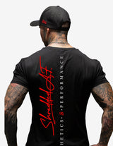 Guru Muscle Signature Muscle T-shirt - Black / Red, view 2