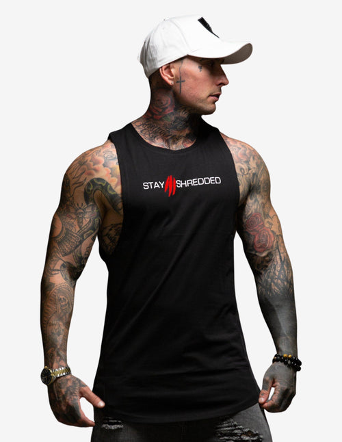 Guru Muscle SLASH HYBRID - Tank Black / Red