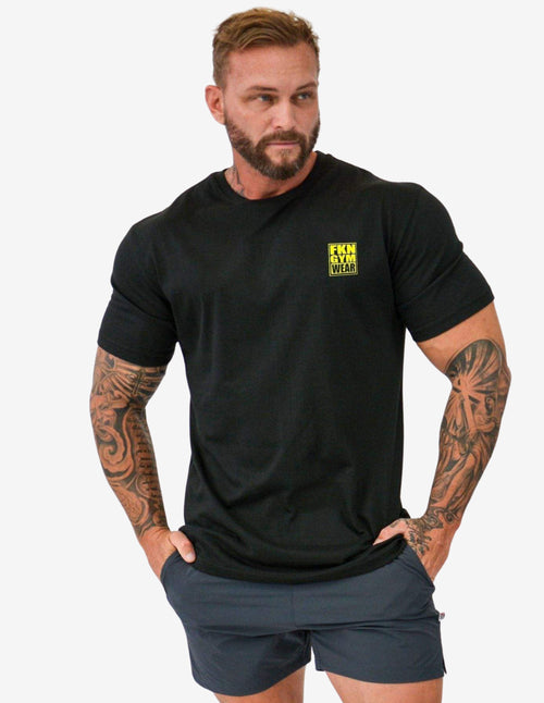 Guru Muscle Stone | Men's Gym T-Shirt | Black