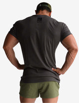 Guru Muscle Stone | Men's Gym T-Shirt | Black, view 6