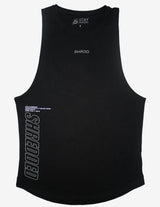Guru Muscle Surge Reflective Longline Tank Black, view 2