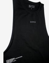 Guru Muscle Surge Reflective Longline Tank Black, view 5
