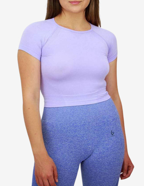 Guru Muscle Cropped T-Shirt - Purple