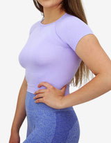 Guru Muscle Cropped T-Shirt - Purple, view 3