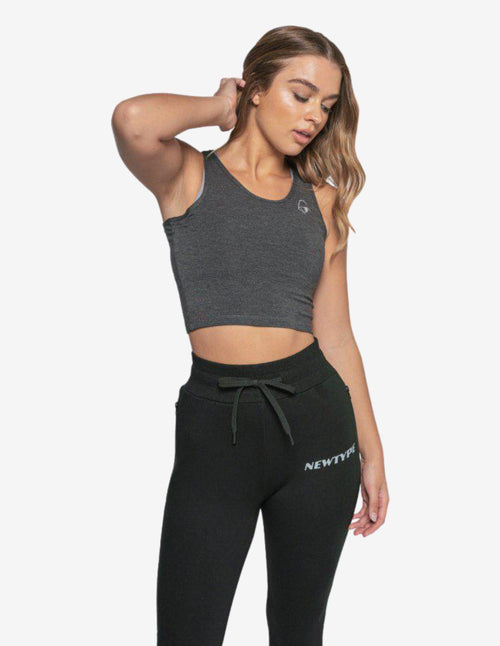 Guru Muscle Tenacity Crop - Charcoal