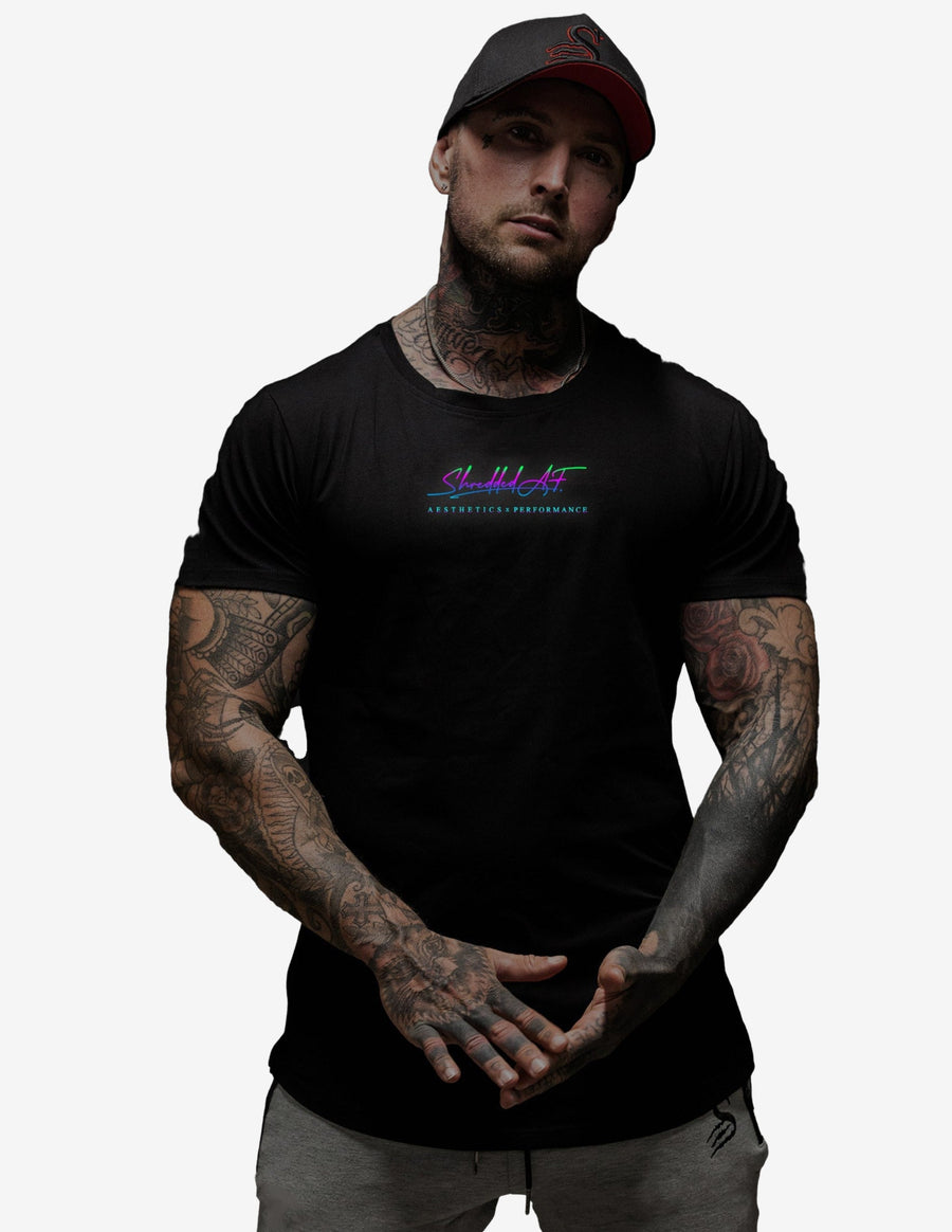Guru Muscle Trip Reflective Gym T-shirt - Black