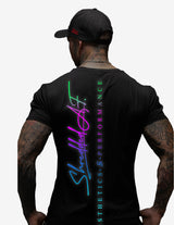 Guru Muscle Trip Reflective Gym T-shirt - Black, view 2