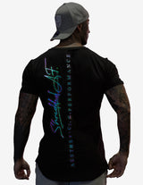 Guru Muscle Trip Reflective Gym T-shirt - Black, view 3